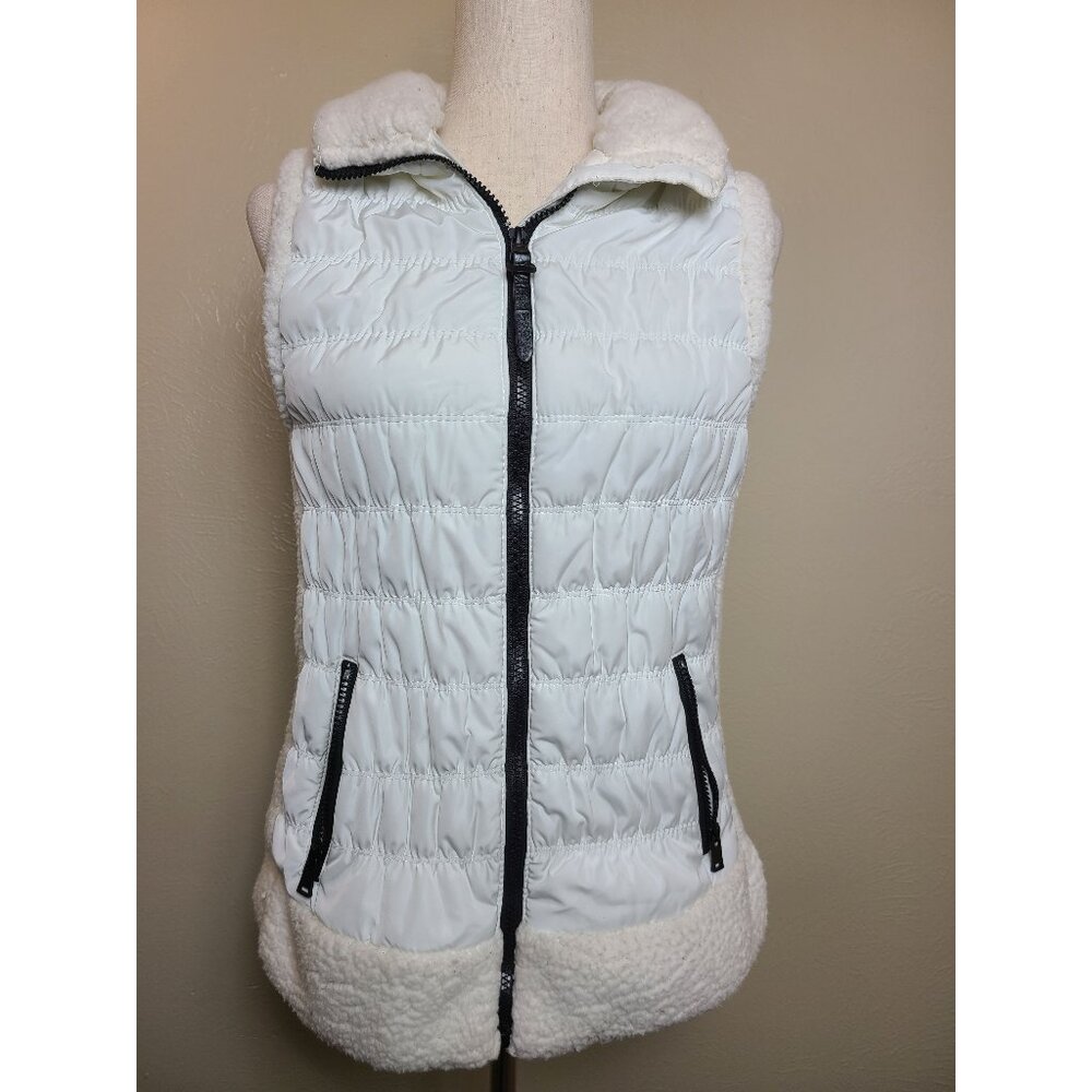 Workshop Winter Vest White Faux Fur Size S A256